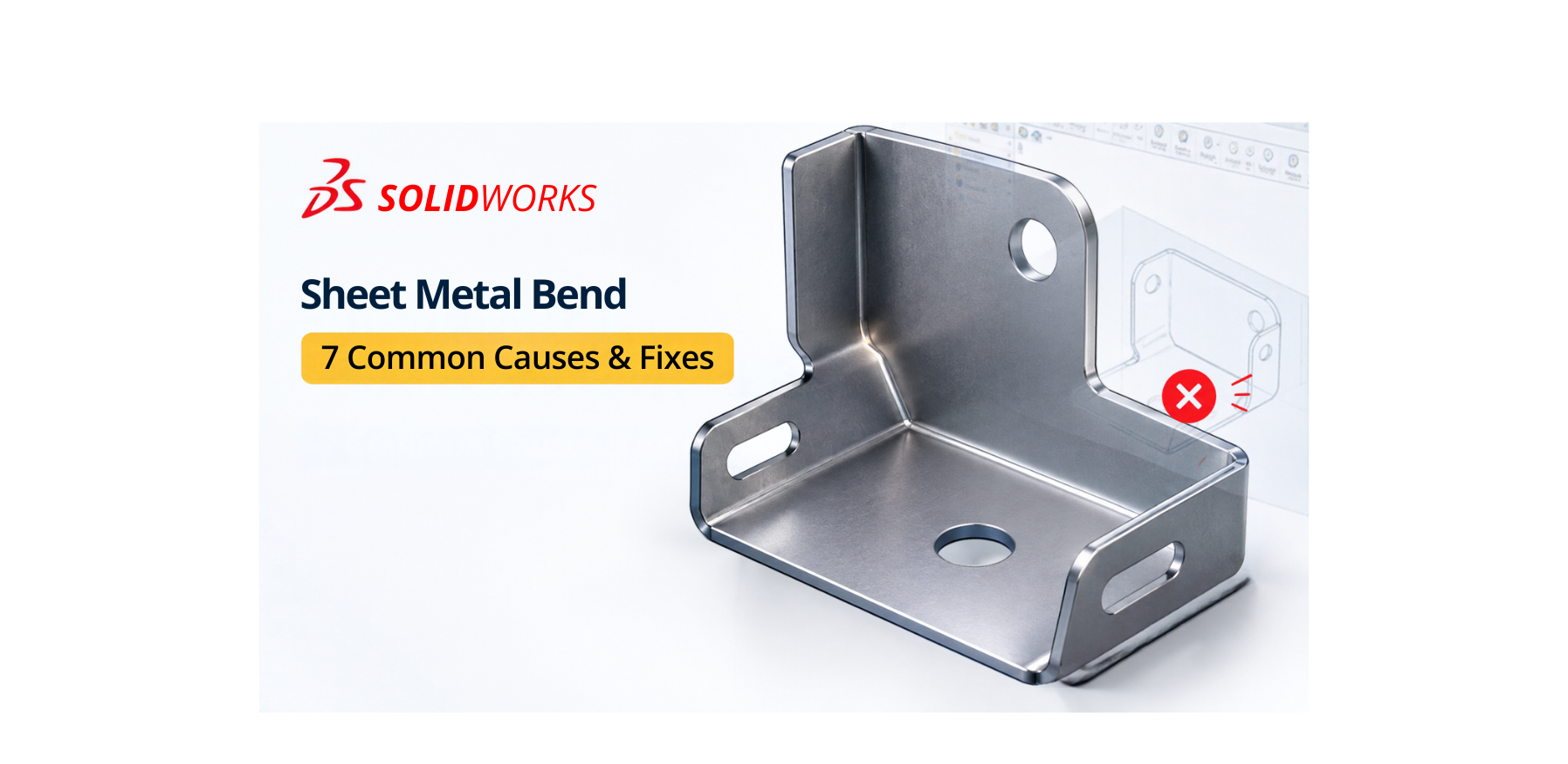 SOLIDWORKS Sheet Metal Bend Not Working? 7 Common Causes & Fixes